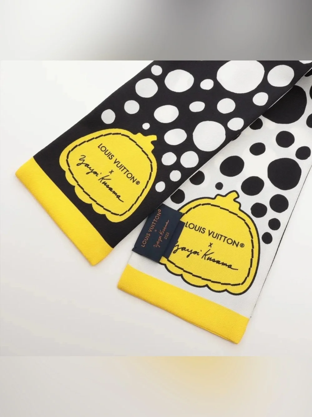 LV x YK Infinity Dots Bandeau Black Yellow White